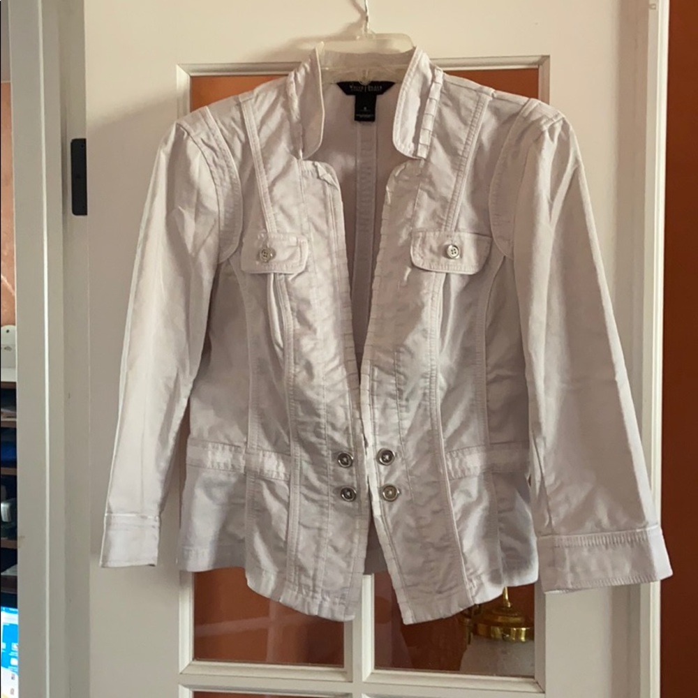 White House Black Market White Jacket Size 8
